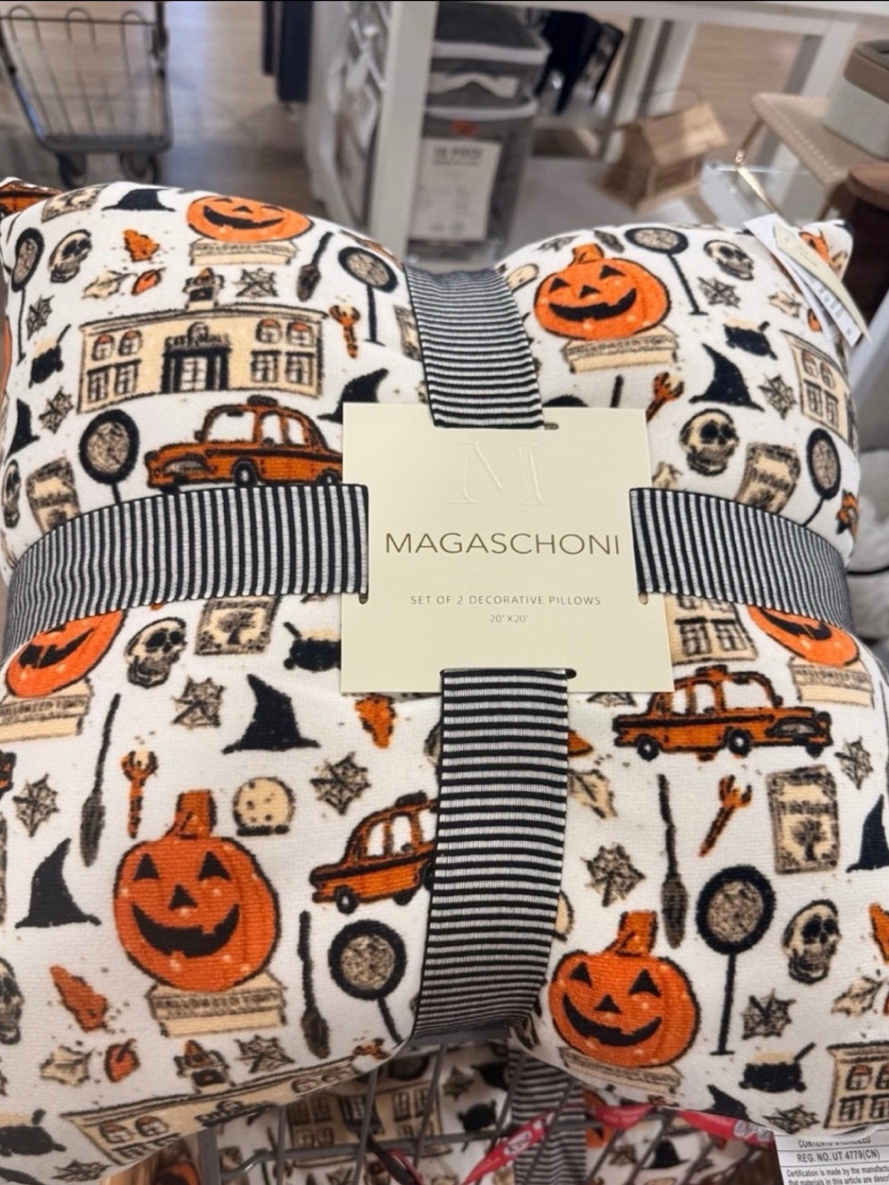 Viral Halloween town pillows HTF